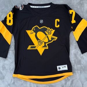 Pittsburgh Penguins Stadium Series replica Sydney Crosby Captain Hockey Jersey